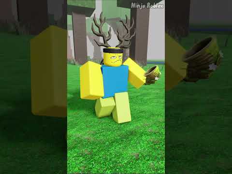 When Noob ran away from the deer ☠️ PT1 - Roblox 99 Nights in the Forest #robloxanimation