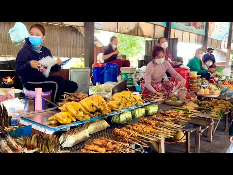 Mixed Countryside And City Market Street Food in Cambodia - After Khmer New Year 2022