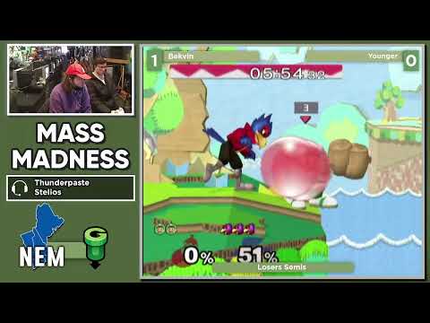 Mass Madness 39 SSBM - Bekvin (Ice Climbers) vs. Younger (Falco) - Melee LSF