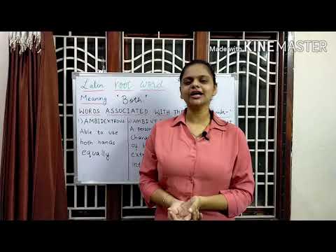 What does the Latin root word "ambi-" means ?