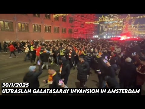 ULTRASLAN GALATASARAY INVANSION IN AMSTERDAM || Ajax Amsterdam vs Galatasaray 30/1/2025