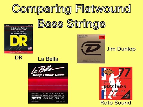 Flatwound strings comparison DR vs La bella vs Rotosound vs Jim dunlop