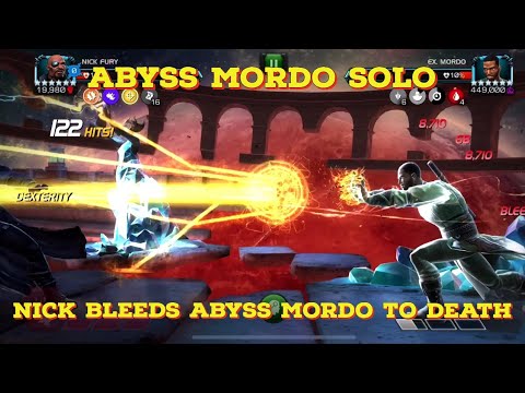 NICK FURY SOLO ABYSS MORDO | ABYSS OF LEGENDS | MARVEL CONTEST OF CHAMPIONS |