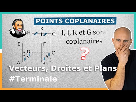 Montrer que 4 POINTS sont COPLANAIRES dans l'Espace - Exercice Corrigé - Terminale