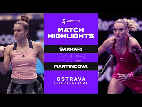 Теннис Maria Sakkari vs. Tereza Martincova | 2021 Ostrava Quarterfinal | WTA Match Highlights