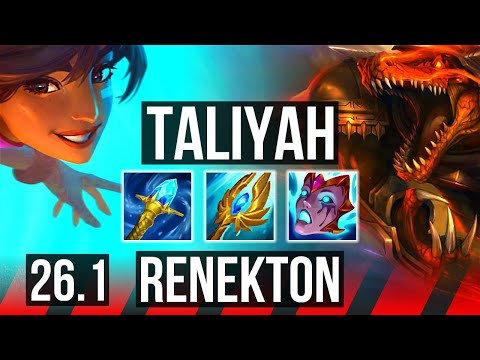 TALIYAH vs RENEKTON (TOP) | 45K damage, Good KDA: 14/2/3 | EUW Master | 26.1