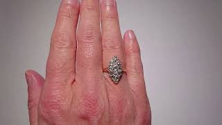 An Edwardian navette Diamond cluster ring