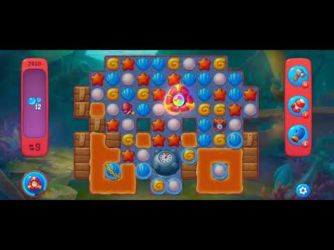 Fishdom Hard Level 2450 (with full seashell [Super Lightning] & double bomb) @choraelmin