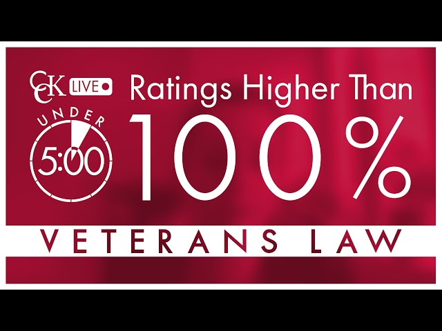 VA Disability Ratings Over 100 Percent: Special Monthly Compensation (SMC)