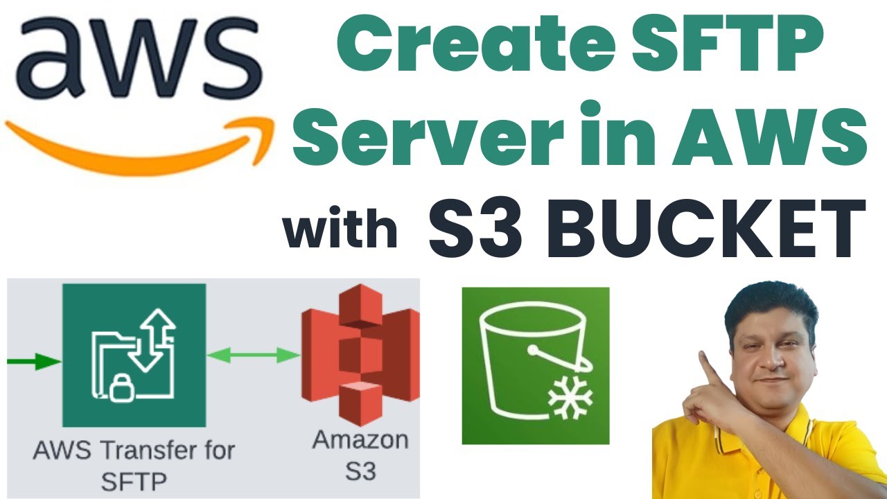 Create AWS SFTP Server with Amazon S3 Bucket | Setup SFTP Server in AWS | #awss3