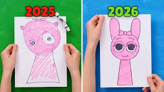 How To Draw Pinki from Sprunki! 🩷 (Easy Fan Art DIY)