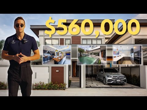 Touring a STUNNING Brand-New Pool Villa Located Right at The Heart of Pattaya's City!