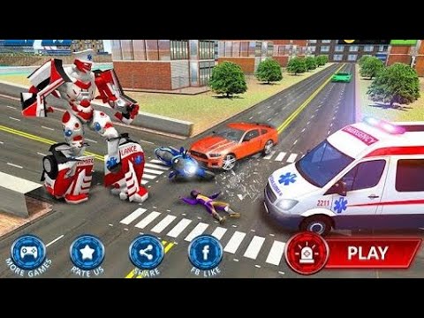 Ambulance Robot City Rescue Game - Android Gameplay 