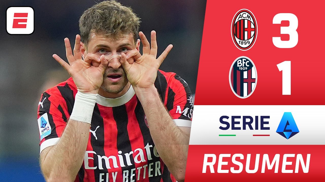 DOBLETE DE SANTIAGO GIMENEZ en ESPECTACULAR REMONTADA del Milan 3-1 a Bologna | Serie A