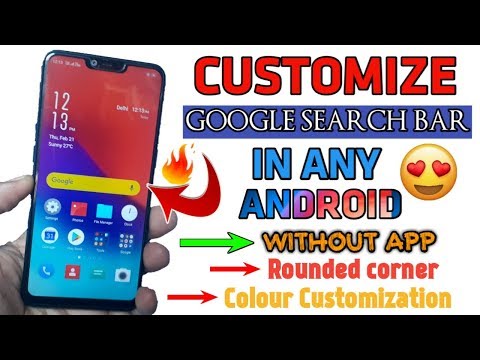 HOW TO CUSTOMIZE GOOGLE SEARCH BAR IN ANY ANDROID | ROUNDED CORNERS AND COLOUR CUSTOMIZATION 😍 Video