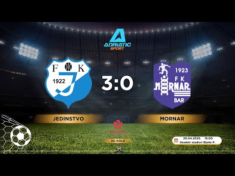 1. CFL | FK Jedinstvo 3:0 FK Mornar | 30. kolo | 20.04.2025. | IZVJEŠTAJ