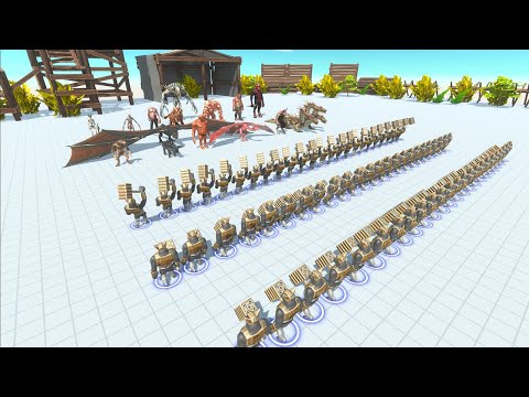 100 Mutant Primates vs FANTASY and INFERNALS Teams  - Animal Revolt Battle Simulator ARBS