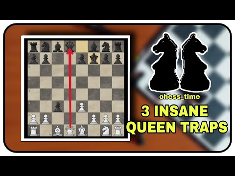 THREE INSANE QUEEN TRAPS | QUEEN'S GAMBIT | #chesstime #queensgambit #howtotrapaqueen