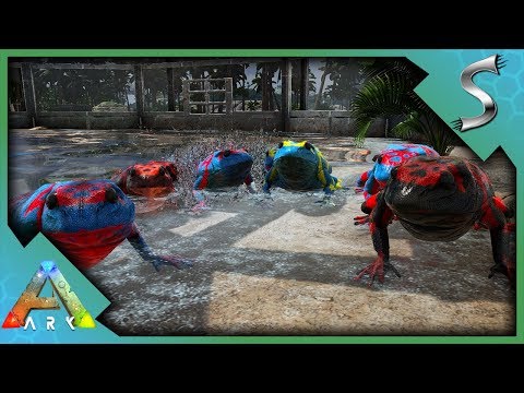 DART FROG DOME ENCLOSURE! MORE DART FROG TAMING! - Ark: Jurassic Park [E24]