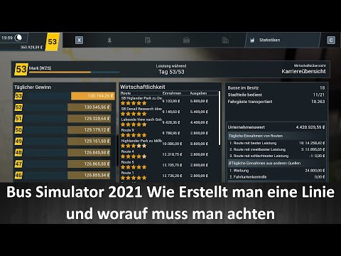 Bus Simulator 2021 Wie Erstellt man eine Linie und worauf muss man achten