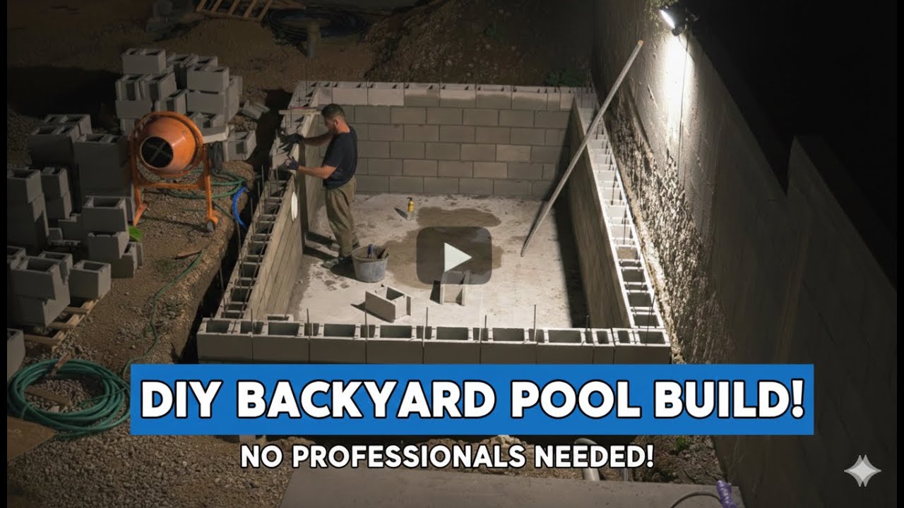 Building My Own Swimming Pool    * Step by Step *   PT1