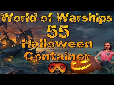 55 "HALLOWEEN Container" Opening - World of Warships - Gameplay - German - Deutsch