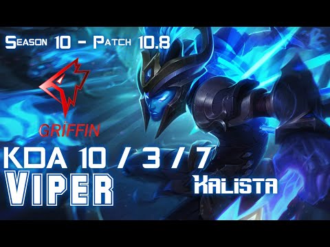 GRF Viper KALISTA vs MISS FORTUNE ADC - Patch 10.8 KR Ranked