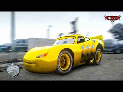 Crazy Rayo Lightning McQueen Pro Yellow Car Crashes Ep.6 - GTA 4