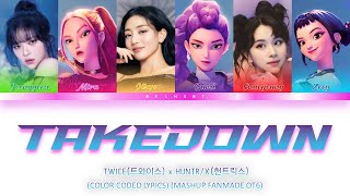 Download lagu TWICE (트와이스) x HUNTR/X (헌트릭스)  'Takedown' (Color Coded Lyrics) Fanmade OT6 Mashup. mp3
