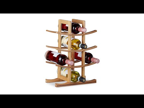 Etagère à vins pour 12 bouteilles Marron - Bambou - 30 x 43 x 16 cm