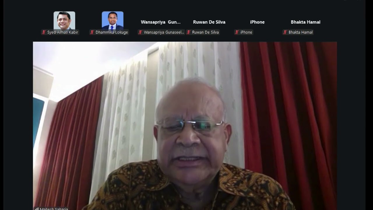 Address by Mr. MK Saharia, Life Member (#India) at the Inauguration Ceremony of SCCI Headquarters