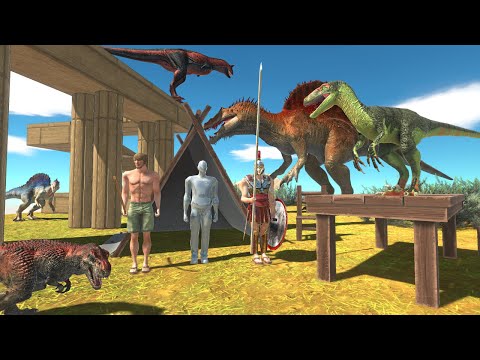 Jurassic World Evolution Camping - Save the Village from Dinosaurs - Animal Revolt Battle Simulator