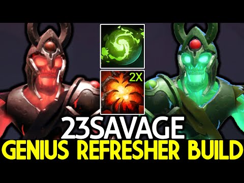 23SAVAGE [Wraith King] Raid Boss Genius Refresher Build 2X Aegis Dota 2