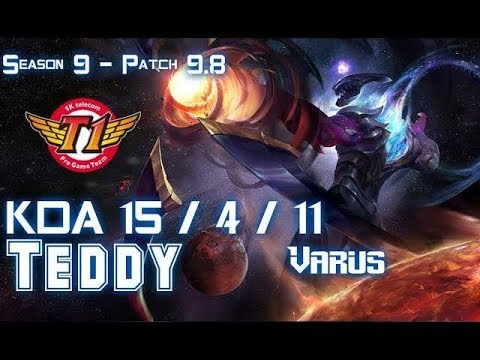 SKT T1 Teddy VARUS vs SIVIR ADC - Patch 9.8 KR Ranked