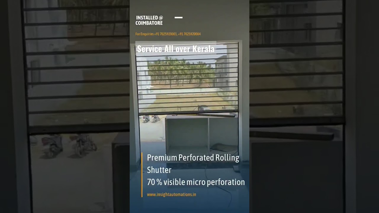 Perforated Premium residential Rolling Shutter #automaticrollingshutter #insightautomations #kerala