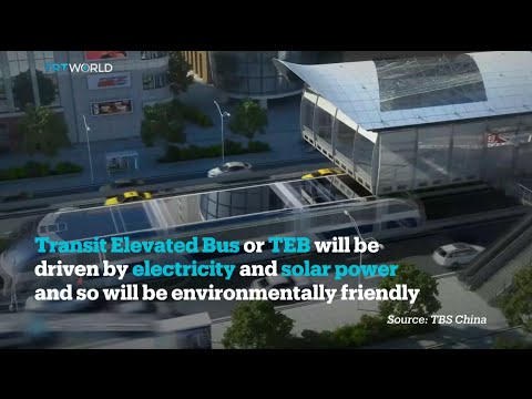 O futurista ‘ônibus escarranchado’ da China