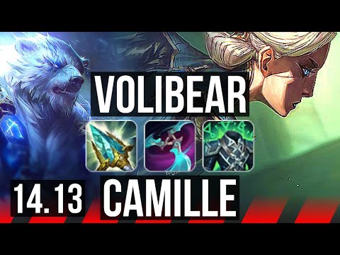 VOLIBEAR vs CAMILLE (TOP) | 52k DMG, 15/3/16, 6 solo kills, Rank 10 Voli | EUW Challenger | 14.13