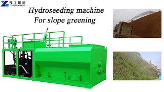 Hydroseeding machine for slope | soil sprayer turns barren mountains green