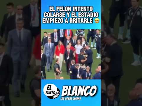 SANCHEZ INTENTO COLARSE EN LA CELEBRACION DE ESPAÑA Y LA COPA DEL MUNDO Y TODO EL ESTADIO LE GRITO