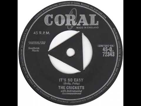 UK New Entry 1958 (172) Crickets - It's So Easy