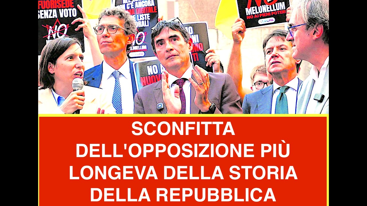 LA SCONFITTA DELL'OPPOSIZIONE PIÙ LONGEVA DELLA STORIA DELLA REPUBBLICA