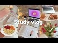 STUDY VLOG Productive Night Yummy Food Grocery Shopping New Tulips Notes