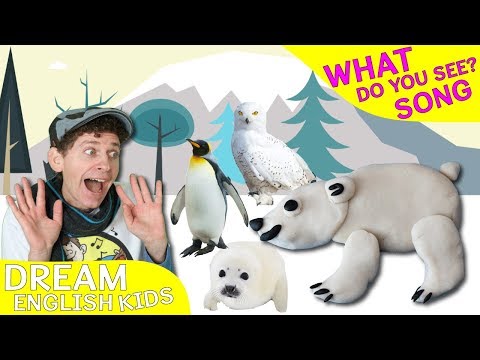 What Do You See? Song | Winter Wild Animals |  Learn English Kids