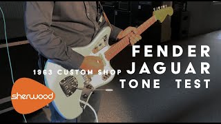 Video thumbnail for Fender Custom Shop 1963 Jaguar Tone Test - Sherwood Music by Sherwood Music