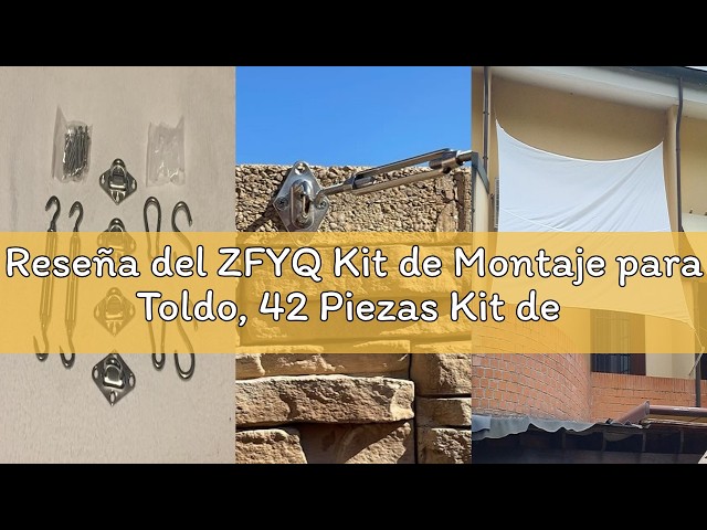 Vídeo relacionado con Frasheng Kit de Montaje para Toldo,44 Piezas para Fijación para Toldo Cuadrado o rectángulo,Heavy Duty Sun Shade Sail Hardware,Acero Inoxidable,para Jardín Patio