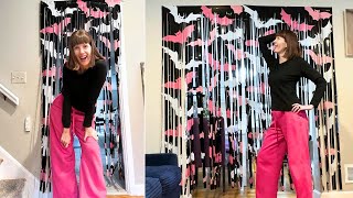 Girly Halloween Decor Must Have | Foil Fringe Curtains!