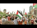 Hundreds march in downtown Chicago Palestine rally
