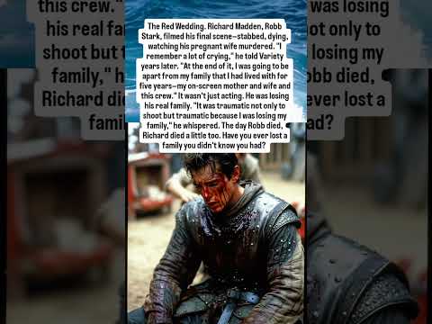 💔 The Day Robb Stark Died Twice: Richard Madden's Real Tears #GameOfThrones #gameofthrones