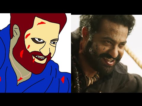 Komuram Bheemudo Song (Full Video) - RRR - Ram Charan _Funny Animation_ Full Hd Video