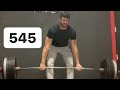 545 Deadlift, 335 Bench Press + 275 Bench For 8! Getting Strong